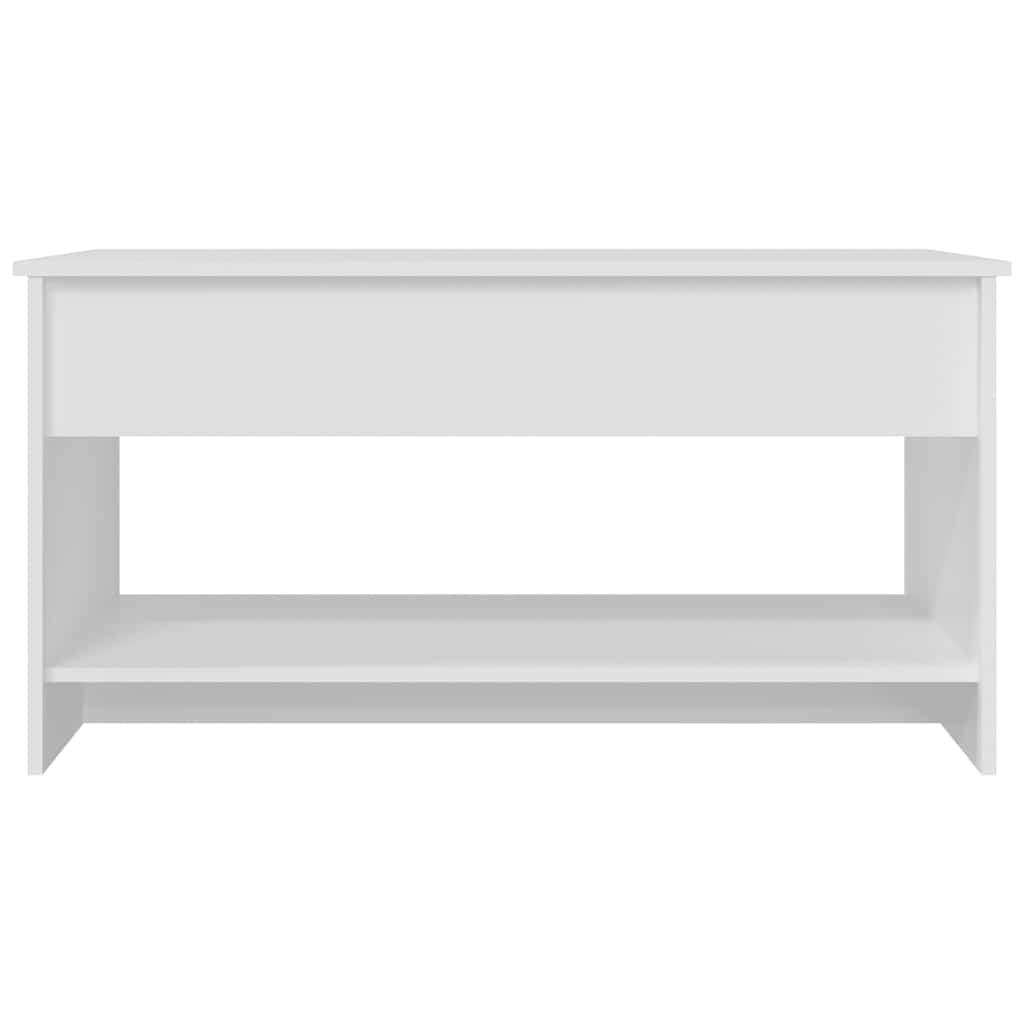 Tavolino da Salotto Bianco 102x50x52,5 cm in Legno Multistrato