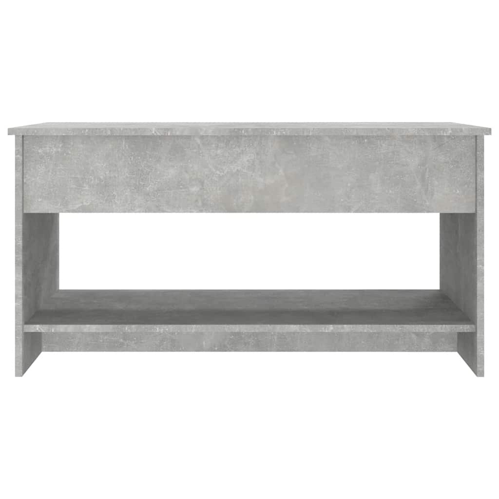 Tavolino Salotto Grigio Cemento 102x50x52,5cm Legno Multistrato