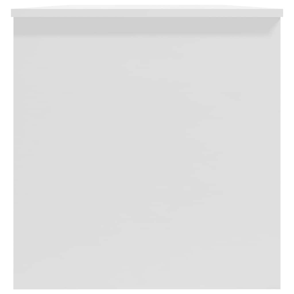 Tavolino Salotto Bianco Lucido 102x50x52,5 cm Legno Multistrato