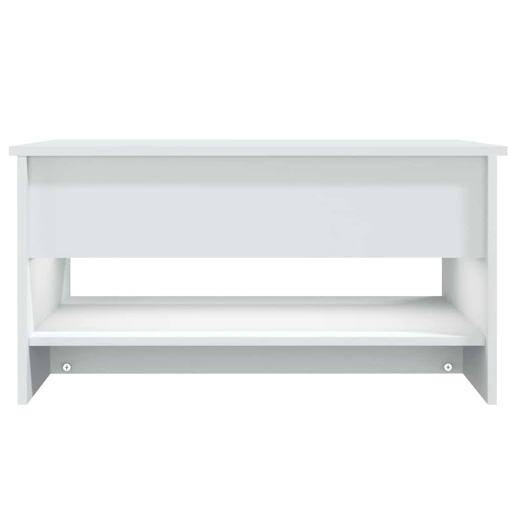 Tavolino da Salotto Bianco 80x50x40 cm in Legno Multistrato