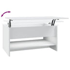 Tavolino da Salotto Bianco 80x50x40 cm in Legno Multistrato