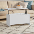 Tavolino da Salotto Bianco 102x55,5x52,5 cm Legno Multistrato