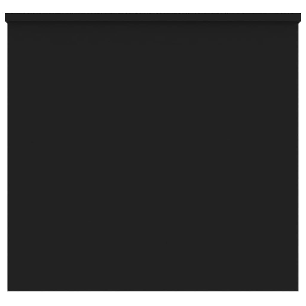 Tavolino da Salotto Nero 102x55,5x52,5 cm in Legno Multistrato