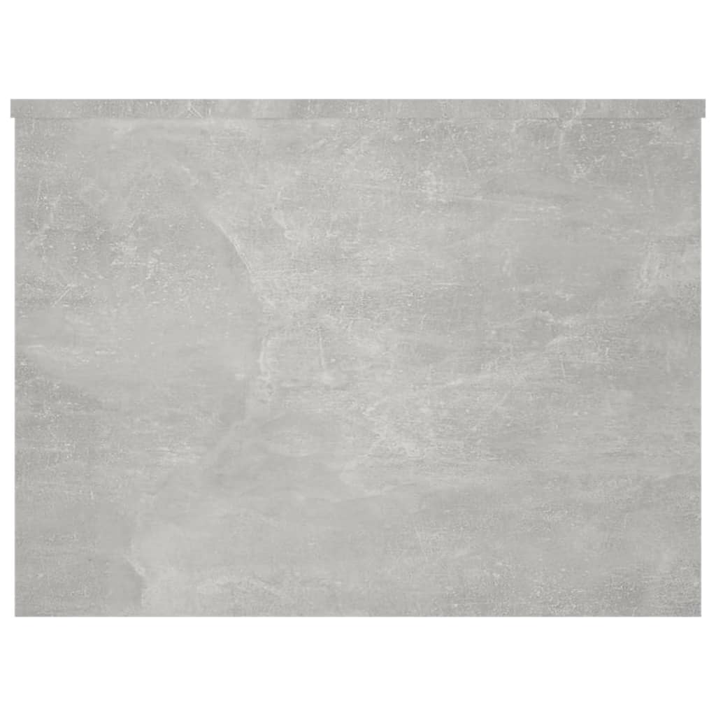 Tavolino Grigio Cemento 80x55,5x41,5 cm in Legno Multistrato