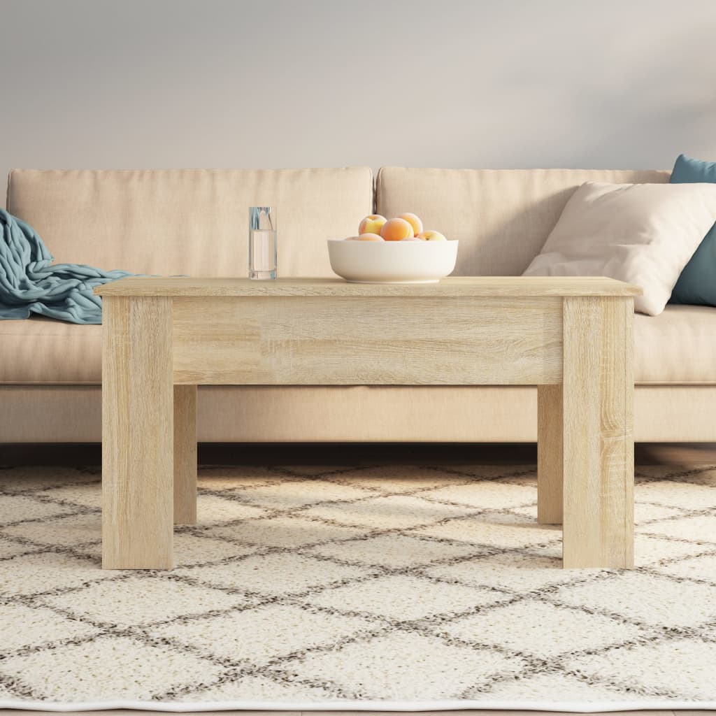 Tavolino da Salotto Rovere Sonoma 101x49x52cm Legno Multistrato