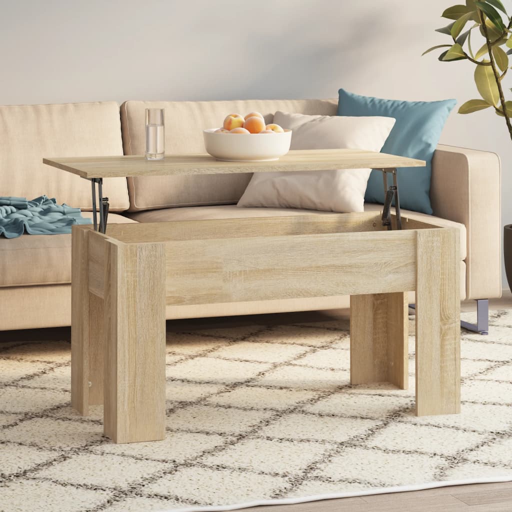Tavolino da Salotto Rovere Sonoma 101x49x52cm Legno Multistrato
