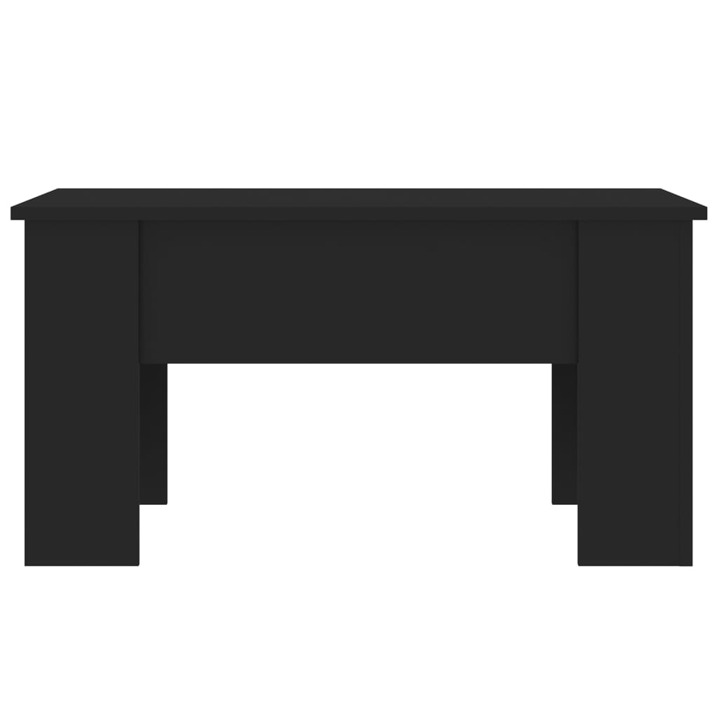 Tavolino da Salotto Nero 79x49x41 cm in Legno Multistrato