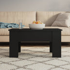 Tavolino da Salotto Nero 79x49x41 cm in Legno Multistrato