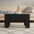 Tavolino da Salotto Nero 79x49x41 cm in Legno Multistrato