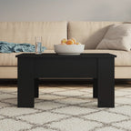 Tavolino da Salotto Nero 79x49x41 cm in Legno Multistrato