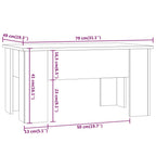 Tavolino da Salotto Rovere Sonoma 79x49x41 cm Legno Multistrato