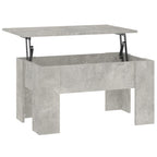 Tavolino da Salotto Grigio Cemento 79x49x41cm Legno Multistrato