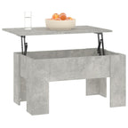 Tavolino da Salotto Grigio Cemento 79x49x41cm Legno Multistrato