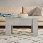 Tavolino da Salotto Grigio Cemento 79x49x41cm Legno Multistrato