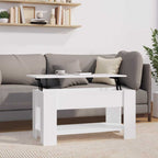 Tavolino da Salotto Bianco 101x49x52 cm in Legno Multistrato