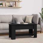 Tavolino da Salotto Nero 101x49x52 cm in Legno Multistrato
