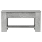 Tavolino Salotto Grigio Cemento 101x49x52 cm Legno Multistrato