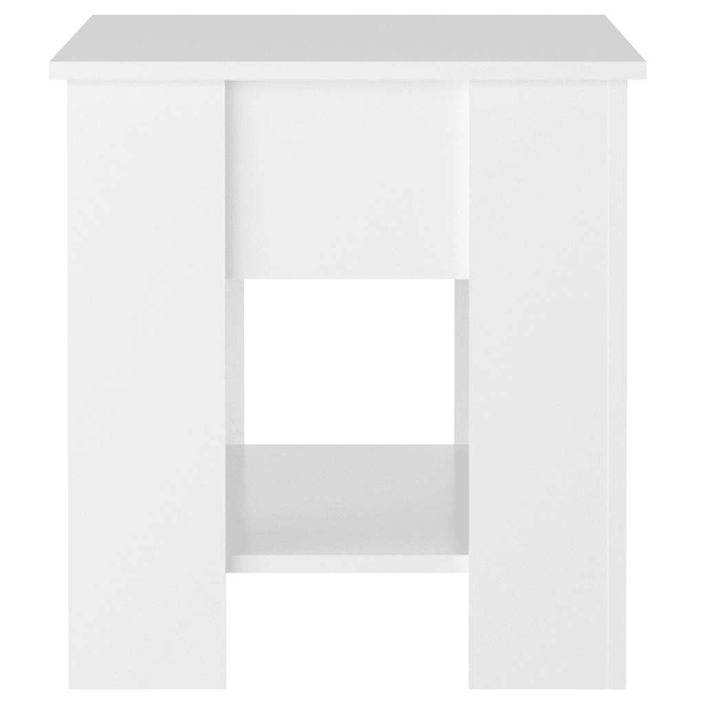 Tavolino Salotto Bianco Lucido 101x49x52 cm Legno Multistrato