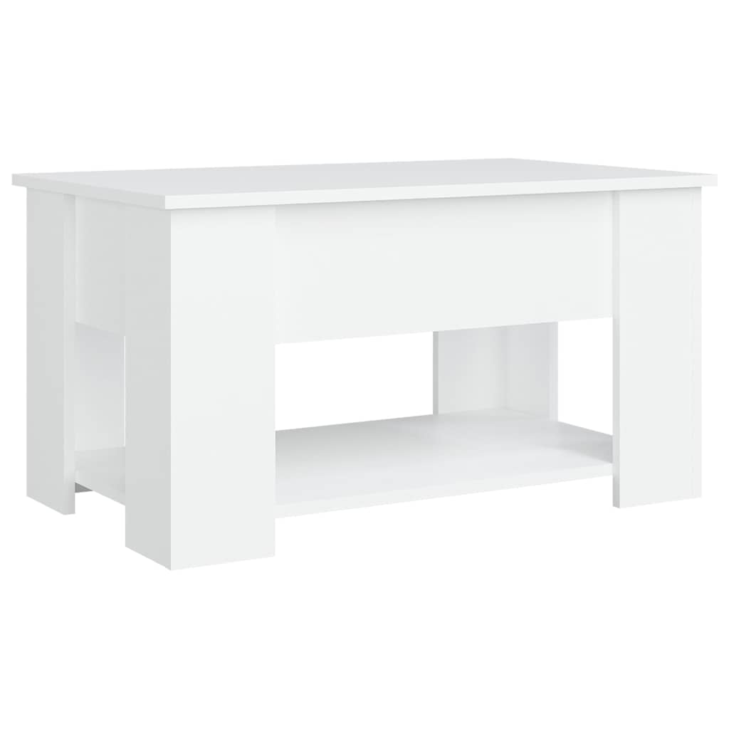 Tavolino da Salotto Bianco 79x49x41 cm in Legno Multistrato