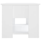 Tavolino da Salotto Bianco 79x49x41 cm in Legno Multistrato