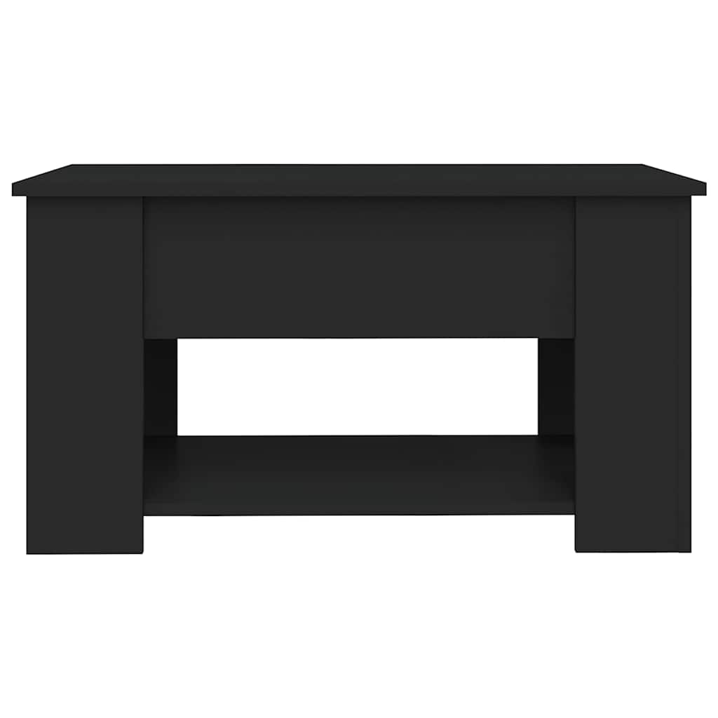 Tavolino da Salotto Nero 79x49x41 cm in Legno Multistrato