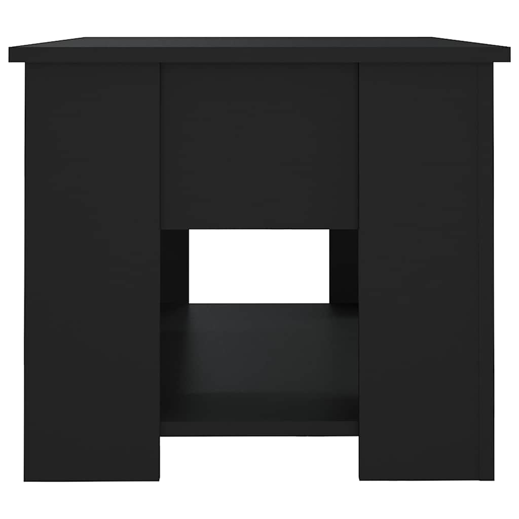 Tavolino da Salotto Nero 79x49x41 cm in Legno Multistrato