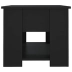 Tavolino da Salotto Nero 79x49x41 cm in Legno Multistrato