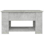 Tavolino da Salotto Grigio Cemento 79x49x41cm Legno Multistrato
