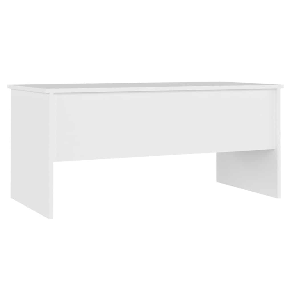 Tavolino da Salotto Bianco 102x50,5x46,5cm in Legno Multistrato