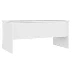 Tavolino da Salotto Bianco 102x50,5x46,5cm in Legno Multistrato