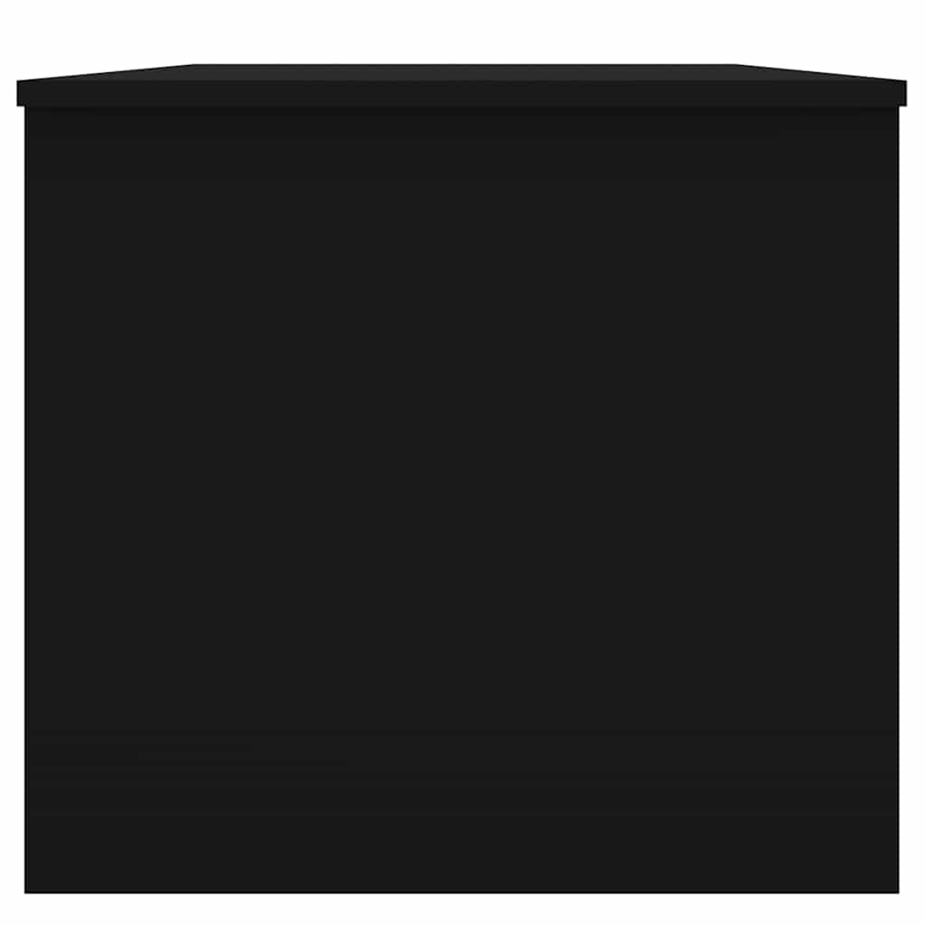 Tavolino da Salotto Nero 102x50,5x46,5 cm in Legno Multistrato