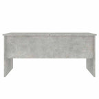 Tavolino Grigio Cemento 102x50,5x46,5 cm in Legno Multistrato