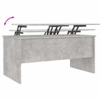Tavolino Grigio Cemento 102x50,5x46,5 cm in Legno Multistrato