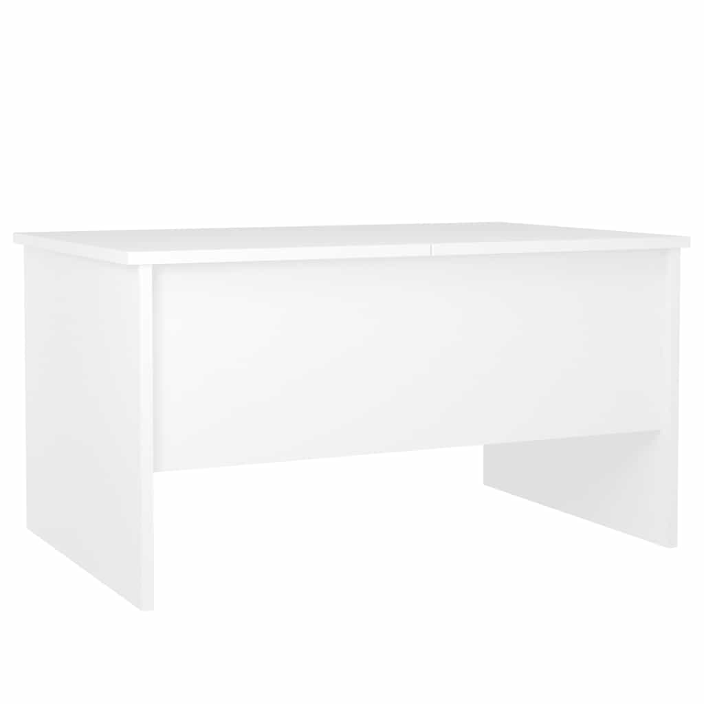 Tavolino da Salotto Bianco 80x50x42,5 cm in Legno Multistrato