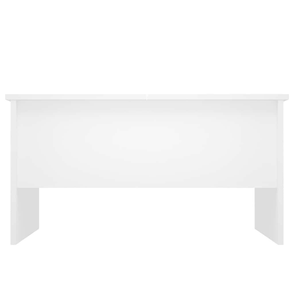 Tavolino da Salotto Bianco 80x50x42,5 cm in Legno Multistrato
