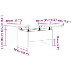 Tavolino Salotto Rovere Sonoma 80x50x42,5 cm Legno Multistrato