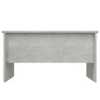 Tavolino Salotto Grigio Cemento 80x50x42,5 cm Legno Multistrato