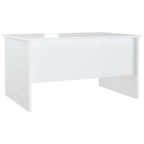 Tavolino Salotto Bianco Lucido 80x50x42,5 cm Legno Multistrato