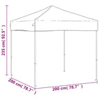 Tenda per Feste Pieghevole Antracite 2x2 m
