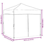Tenda per Feste Pieghevole con Pareti Laterali Crema 2x2 m