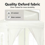 Tenda per Feste Pieghevole con Pareti Laterali Crema 2x2 m