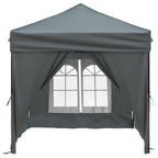 Tenda per Feste Pieghevole con Pareti Laterali Antracite 2x2 m