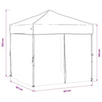 Tenda per Feste Pieghevole con Pareti Laterali Antracite 2x2 m