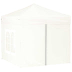 Tenda per Feste Pieghevole con Pareti Laterali Bianco 2x2 m