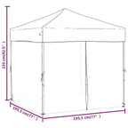 Tenda per Feste Pieghevole con Pareti Laterali Bianco 2x2 m