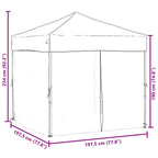 Tenda per Feste Pieghevole con Pareti Laterali Nero 2x2 m