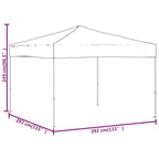 Tenda per Feste Pieghevole Bianca 3x3 m