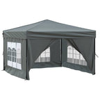 Tenda per Feste Pieghevole con Pareti Laterali Antracite 3x3 m