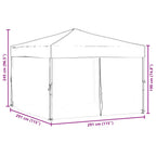 Tenda per Feste Pieghevole con Pareti Laterali Antracite 3x3 m