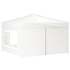 Tenda per Feste Pieghevole con Pareti Laterali Bianco 3x3 m